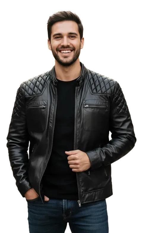 Miniatura 4 - Jaqueta Masculina Couro 100% legitimo  Esportiva